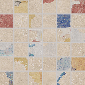 Betonico mozaika rektifikovaná 30x30 vícebarevná WDM05797